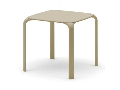 Tavolo in polipropilene quadrato fisso impilabile Drop Table Square di Infiniti 