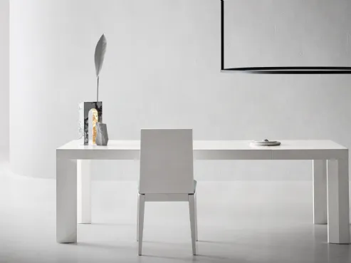 Tavolo in laccato opaco bianco Portofino di Zanette