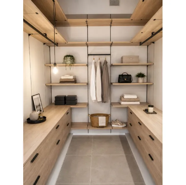 Cabina armadio effetto legno