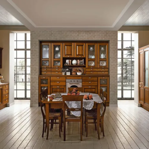 Cucina Classica Etrusca lineare in legno di Aran
