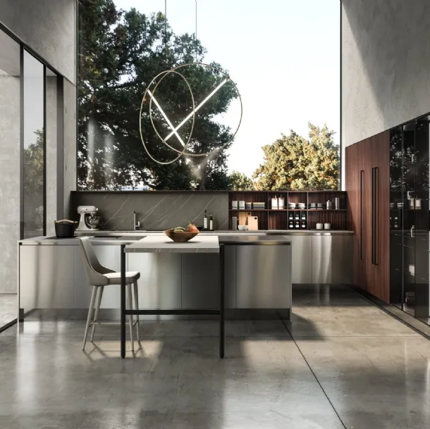 Cucina Design con penisola Aciarium di Aran