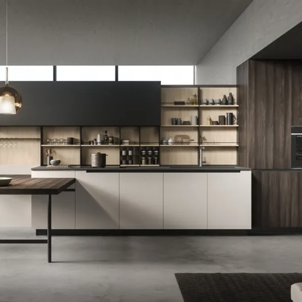 Cucina Design con penisola Lab13 Kitchen 03 di Aran