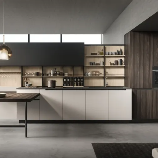 Cucina Design con penisola Lab13 Kitchen 03 di Aran