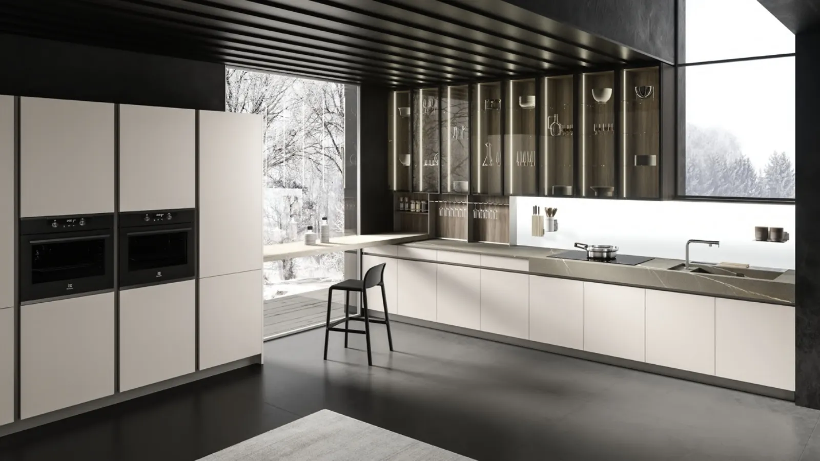 Cucina Design ad angolo Lab13 Kitchen 05 di Aran