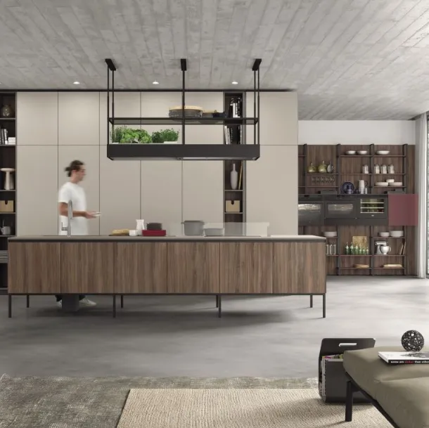Cucina Moderna AL 32 Noce Savoia di Arrex