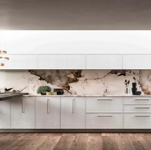 Cucina Moderna in frassino con penisola Guadalupe 06 di Aran