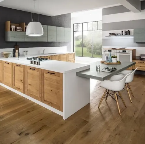 Cucina Moderna Curry 02 in Rovere Naturale di Arrex