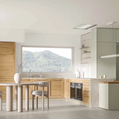 Cucina Moderna con penisola Curry Scandinavian di Arrex