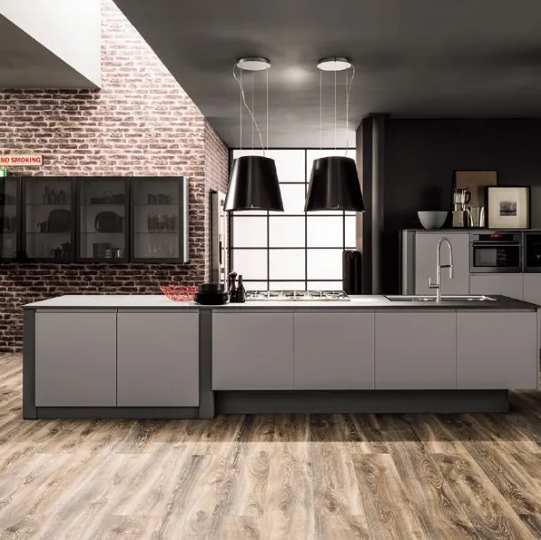 Cucina Moderna Dakota PET Grigio di Arrex