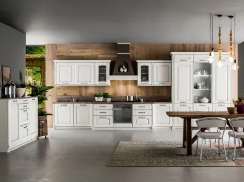 Cucina in legno di ciliegio con vani a giorno Magda di Arrex