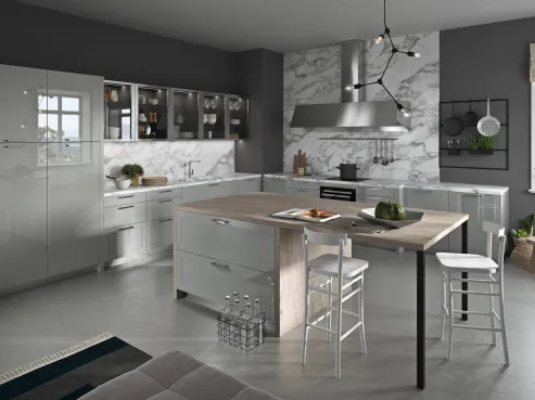 Cucina moderna con isola centrale Vita Bella 05 di Aran