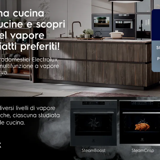 magia del vapore forno electrolux cucine arrex 